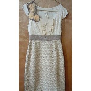 Anthropologie Floreat Womens Sleeveless Cap Knee Length Dress Size 0 Gorgeous!
